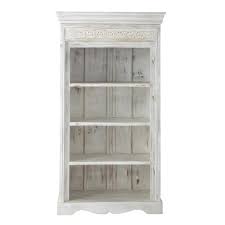 Solid Mango Wood Bookcase White W 98cm Namaskar Estanteria Mueble Libreria