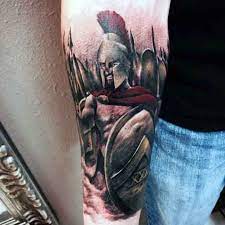 From the hand and wrist to the arm and elbow, these awesome and unique designs range from small and simple to creative and colorful. Homemade Accurate Painted Colored Forearm Tattoo Of Spartan Army Tattooimages Biz