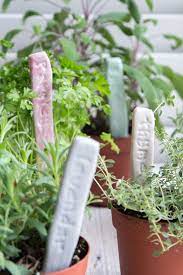 This is another diy garden marker that shouldn't give you any stress whatsoever. Plant Labels Diy Stamped Clay Herb Garden Markers Resin Crafts