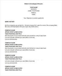 Today's hiring landscape requires you to not only provide recruiters with information, but to package it in a way where they remember. Chronological Resume Template 28 Free Word Pdf Documents Download Free Premium Templates