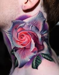 Cross tattoo on back neck. 50 Realistic Rose Tattoos That Look Like Art