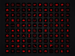 Iphone Ios14 App Icons Theme Pack 120 Red And Black App Icons Bundle Minimalist Black App Cover Red Icon For Ios Template Red Ios Themes In 2020 App Icon Black App Iphone