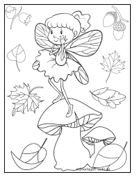 Tinkerbell and fairy friends coloring book. Great Coloring Page Fairy Forest Fairy Free Coloring Pages