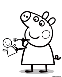 Coloriage peppa donne des biscuits a suzy pour noel. Coloriage Peppa Pig 69 Dessin Peppa Pig A Imprimer