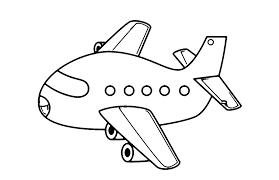Cut out the airplane coloring page. Airplane Coloring Aeroplane Drawing For Kids Novocom Top