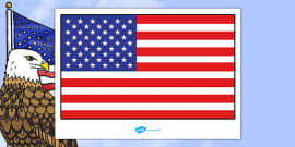 American flag clipart & coloring pages: Usa A4 Colouring Flag