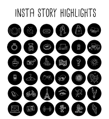 Black And White Instagram Highlight Covers 36 Hand Drawn White On Black Cover Icons Black And White Instagram Instagram Icons Instagram Highlight Icons