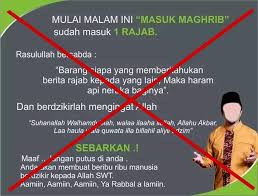 Hoax atau shahih puasa rajab seperti pahala ibadah 700 tahun. Hadis Palsu Broadcast Memberitahukan Bulan Rajab Maka Haram Api Neraka Dan Dzikir Foto Dakwah