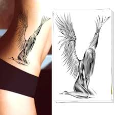 Tatouage Temporaire Ange De Beaute Dans Le Rayon Fantastique De Kolawi