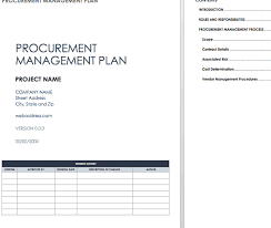 Avetta helps the world's top organizations through supply chain risk management software. Procurement Management Plan Template Excel Excel124