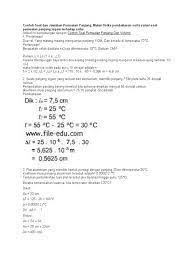 Pada gambar di atas terdapat pemanasan gas dalam ruang tertutup yang rapat. Contoh Soal Dan Jawaban Pemuaian Panjang