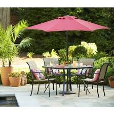 Garden Treasures Pelham Bay Square Outdoor Dining Table 42 In W X 42 In L With Umbrella Hole Lowes Com In 2020 Outdoor Dining Table Outdoor Dining Square Glass Dining Table