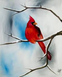 Bird Paintings On Canvas Cardinal Bird Paintings On Canvas Canvas Painting Designs Cardinal Painting