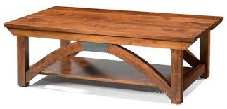 Natural cherry, walnut, maple and oak. Hoot Judkins Furniture Simply Amish Amish Crafted Solid Character Cherry Wood B O Railroad Trestle Bridge Rectangular Coffee Table In Bourbon Finish