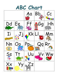 printable chart with tures preschool for free alphabet