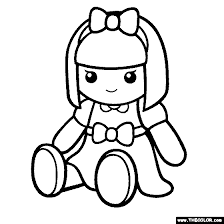 Have children complete the picture by drawing the missing elements. Toys Online Coloring Pages