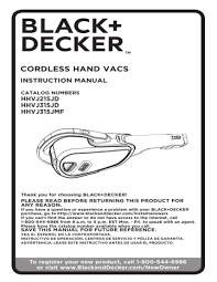 Help us keep our directory. Black Decker Hhvj315jd10 Hhvj315jmf71 User Manual Manualzz