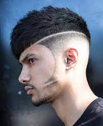 The line up haircut is distinguishable for the forehead, back and temples shaved into sharp angles or straight lines (instead of a natural hairline). Haircut Designs Lines For Men