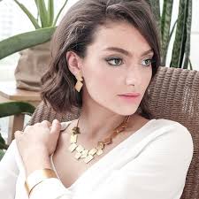 Statement Necklace for Women, Unique Gold Necklace, Gold Geometric and  Modern Necklace, Gold Collar Necklace, Large Gold Bib Necklace,