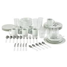 This dining set includes a table, four side chairs and bench. Buy Argos Home 60 Piece Essential Kitchen Starter Set Dinnerware And Dinner Sets Argos