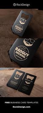 Minimalist Laser Engraved Black Metal Bottle Opener Template Badguy Brewing Metal Business Cards Laser Engraved Business Cards Business Pens