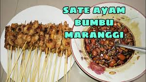 Jika biasanya untuk dapat mencicipi hidangan sate kambing dengan bumbu kacang yang lezat anda seringkali membelinya di luar. Sate Ayam Bumbu Maranggi Dengan Sambal Kecap Youtube