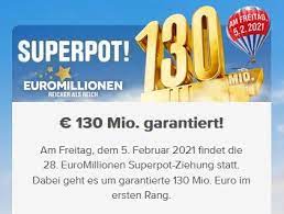 Buy your euromillions tickets today and you might be the one to win it! Lotto Totostrategen De Euromillions Superdraw 2021 5 Februar 2021