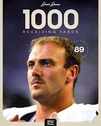 Legendary. Brock Bowers eclipsed the 1000 yard and 100 reception mark