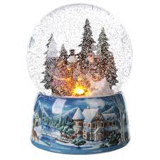 Christmas Snow Globe Snowman Children Music 20x15x15 Cm Online Sales On Holyart Com