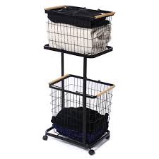 Shop with afterpay on eligible items. Metal Laundry Basket With Wheels Large Capacity Wire Laundry Cart Hamper With Wooden Handles Walmart Com Walmart Com