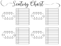 4 wedding seating chart templates. Wedding Seating Chart Editable Pdf Word Excel