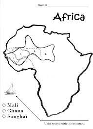 Free Outline Map Of Ancient Ghana Songhay And Mali Africa Africa Map Ancient Mali