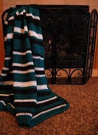 Black And White Striped Throw Blanket Crochet Blanket Eagles Colors Teal Black And White Throw Afghan Eagles Blanket Striped Blanke Striped Crochet Blanket Crochet Blanket Beginning Crochet