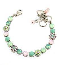 Amazon Com Mariana Spirit Of Design Antique Silver Plated Morning Glory Collection Swarovski Crystal Flower Brace Swarovski Necklace Jewelry Mariana Jewelry