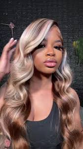 Yolissa Hair Pink Balayage Brown Hair Frontal Wig