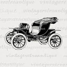 Antique Buggy Car Digital Graphic Printable Antique Automobile Download Image Vintage Clip Art Vintageretroantique Co Vintage Car Illustration Digital Image
