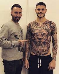 Oh, and a massive lion face on his torso. Mauro Icardi S New Lion Tattoo Is Huge Tattoo Ideas Artists And Models