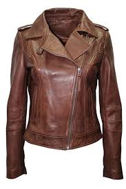 Ladies Brown Casual Retro Brando Soft Nappa Leather Biker Jacket At Amazon Women S Coats S Leather Jackets Women Stylish Leather Jacket Lambskin Leather Jacket