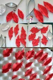 Gum Paste Poinsettia Tutorial How To Make Gumpaste Poinsettia Sugar Flowers Flowers Gumpast Sugar Flowers Tutorial Fondant Flower Tutorial Flower Tutorial
