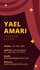 Yes, actors need business cards—here's why. Customize 31 Actor Business Cards Templates Online Canva