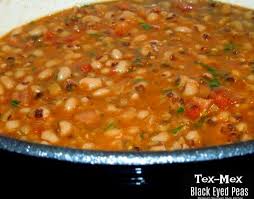 Tex Mex Black Eyed Peas And Ham Black Eyed Peas Blackeyed Pea Recipes Mexican Entrees