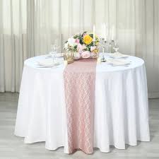 12 X 108 Dusty Rose Floral Lace Table Runner In 2020 Lace Table Runners Table Runners Wedding Lace Table