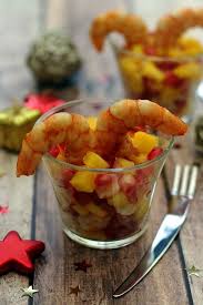 Verrines Aux Gambas Et Fruits Exotiques Amandine Cooking Fruits Exotiques Verrine Aliments De Noel