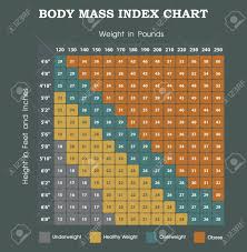 Body Mass Index Chart Height An Weight Infographic