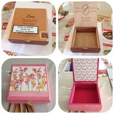 Recuperer Une Vielle Boite A Cigares Pour En Faire Une Jolie Boite Pour Y Ranger Ses Petits Secrets Boite A Cigares Fait Maison Boite
