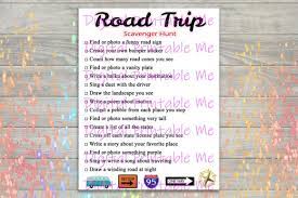 Once again i asked the amazing illustrator juliann law to whip up this fabulous road trip scavenger hunt printable for kids to mark off as we travel. Road Trip Scavenger Hunt Party Game Kids Grafik Von Digitalprintableme Creative Fabrica
