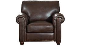 Barbara Full Top Grain Dark Brown Leather Chair Usa Furniture Warehouse