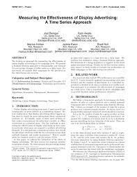 Pdf Measuring The Effectiveness Of Display Advertising A Time Series Approach