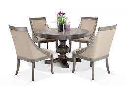 Gatsby Round 5 Piece Dining Set With Swoop Chairs Round Dining Room Dining Room Sets Dining Room Furniture