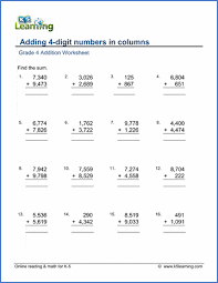 .pdf class 6 math textbook oxford uni press punjab textbook board math 8th class pdf math class 8 punjab textbook board manjeet singh math class 8 textbook grade 7 math textbook math makes sense online grade 6 math textbook math make sense answers marshall cavendish math. Grade 4 Math Worksheet Addition Adding 4 Digit Numbers In Columns K5 Learning